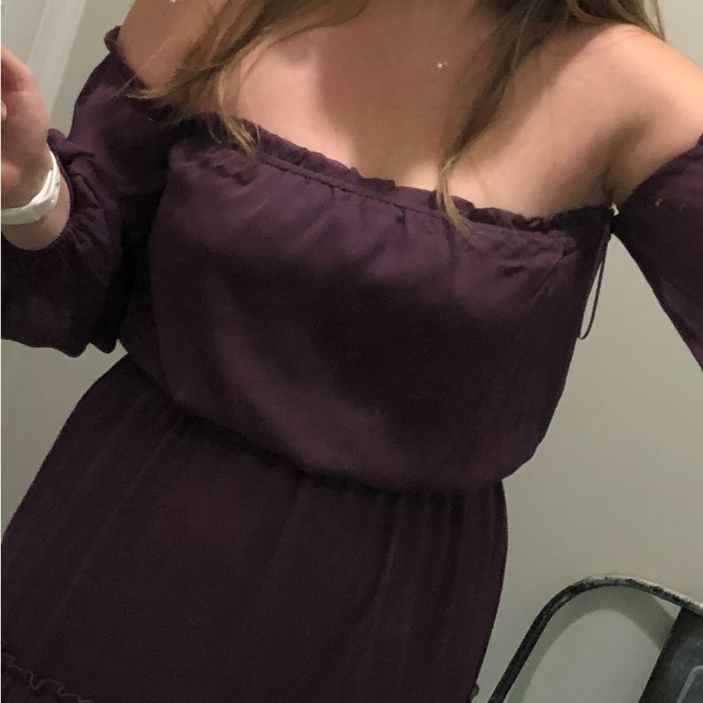 Off the shoulder dress.  Bought at local boutique